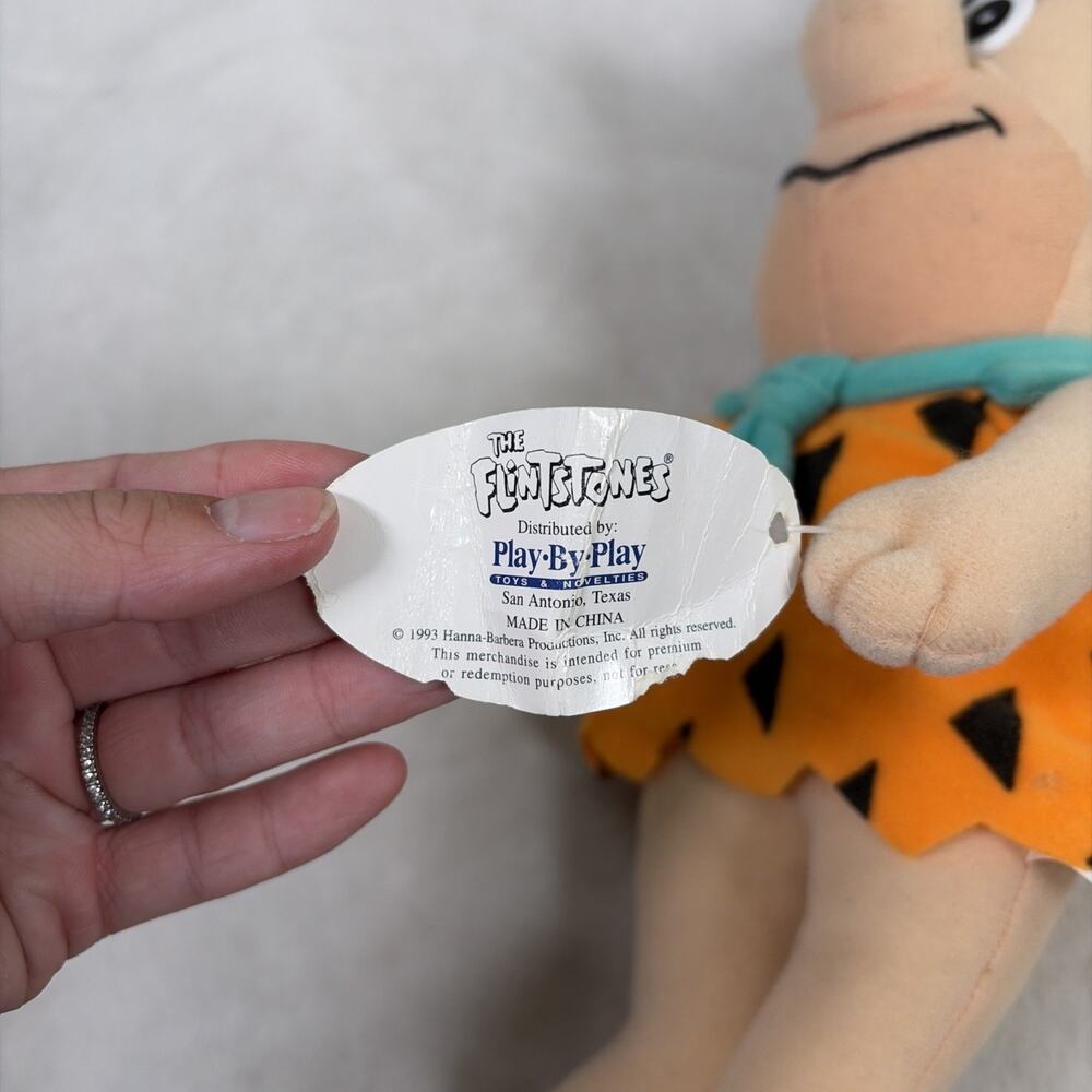 The Flintstones Fred & Barney Rubble Plush Stuffed Toy Play by Play 10” 1993 - Picture 4 of 16